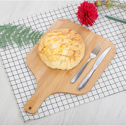 Bamboo Wooden Pizza Tray with Handle 29.5 cm by HitMyNeed