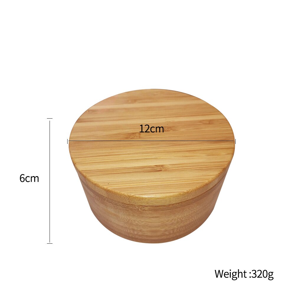 Bamboo Wooden Salt Container with Dual Compartments by HitMyNeed