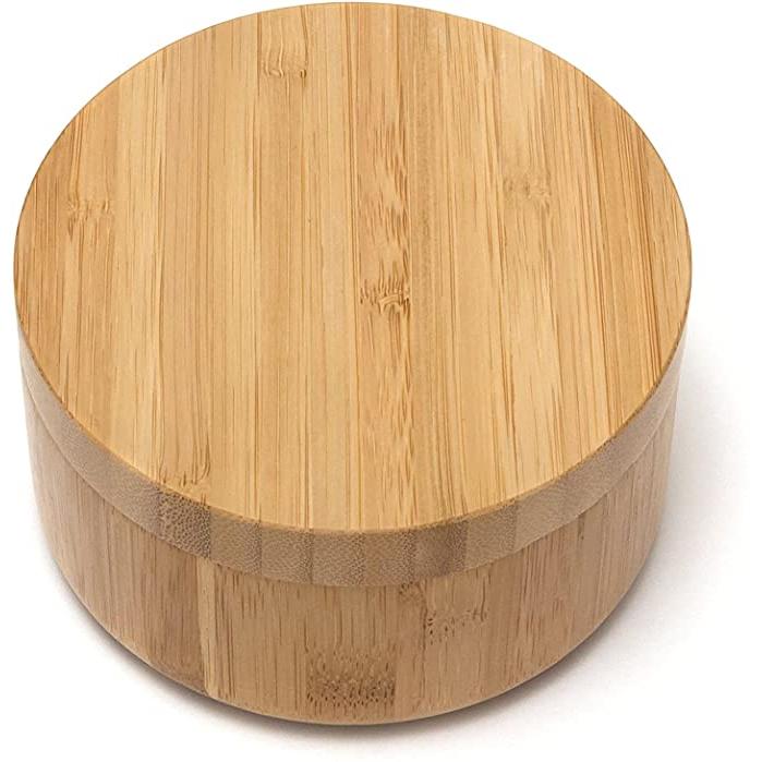 Bamboo Wooden Salt Container with Dual Compartments by HitMyNeed