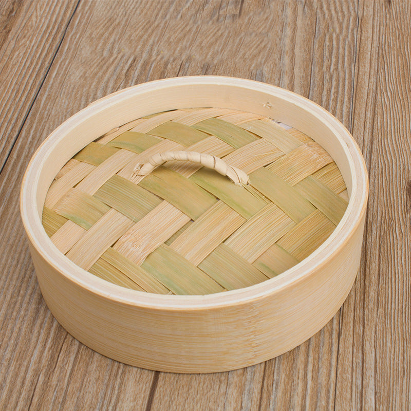 Bamboo Wooden Steamer Basket with Lid 15cm by HitMyNeed