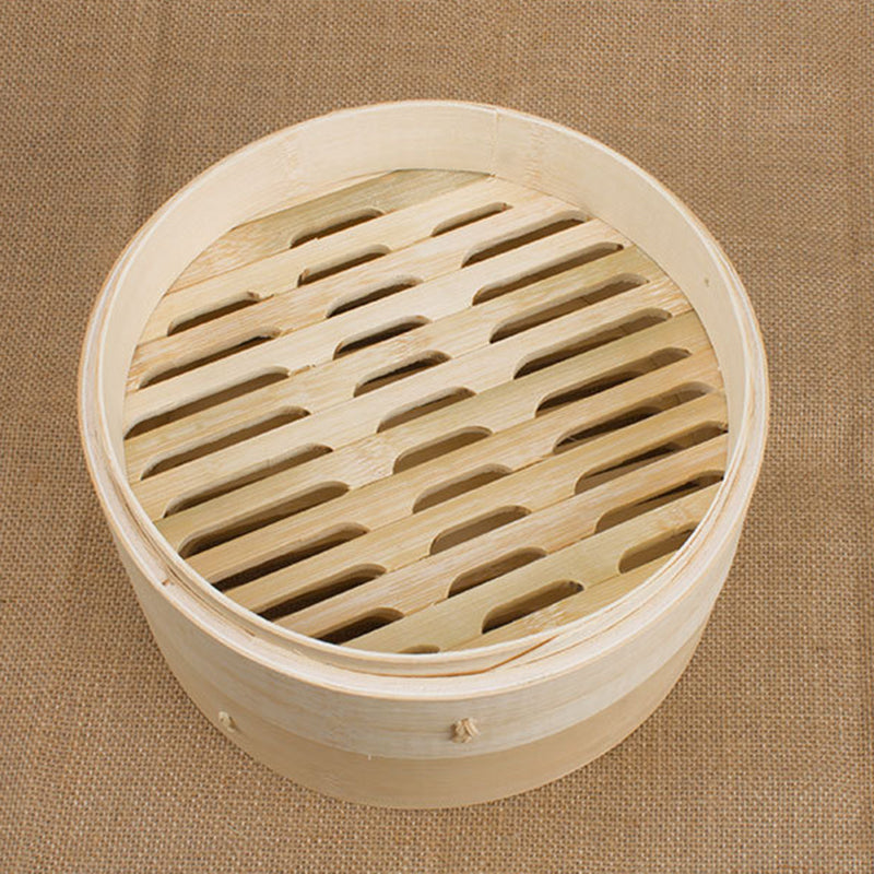 Bamboo Wooden Steamer Basket with Lid 15cm by HitMyNeed