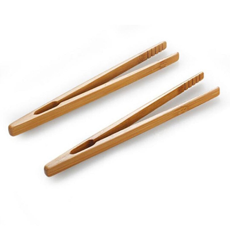 Bamboo Wooden Toaster Tongs, 2 Pack, 18cm by HitMyNeed