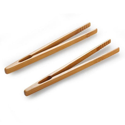 Bamboo Wooden Toaster Tongs, 2 Pack, 18cm by HitMyNeed