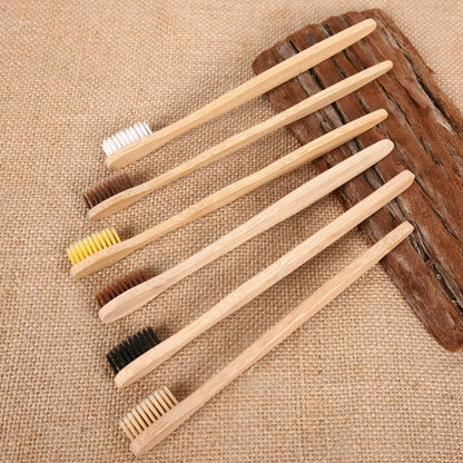 Bamboo Wooden Toothbrush Soft Bristle (10 Pack) by HitMyNeed