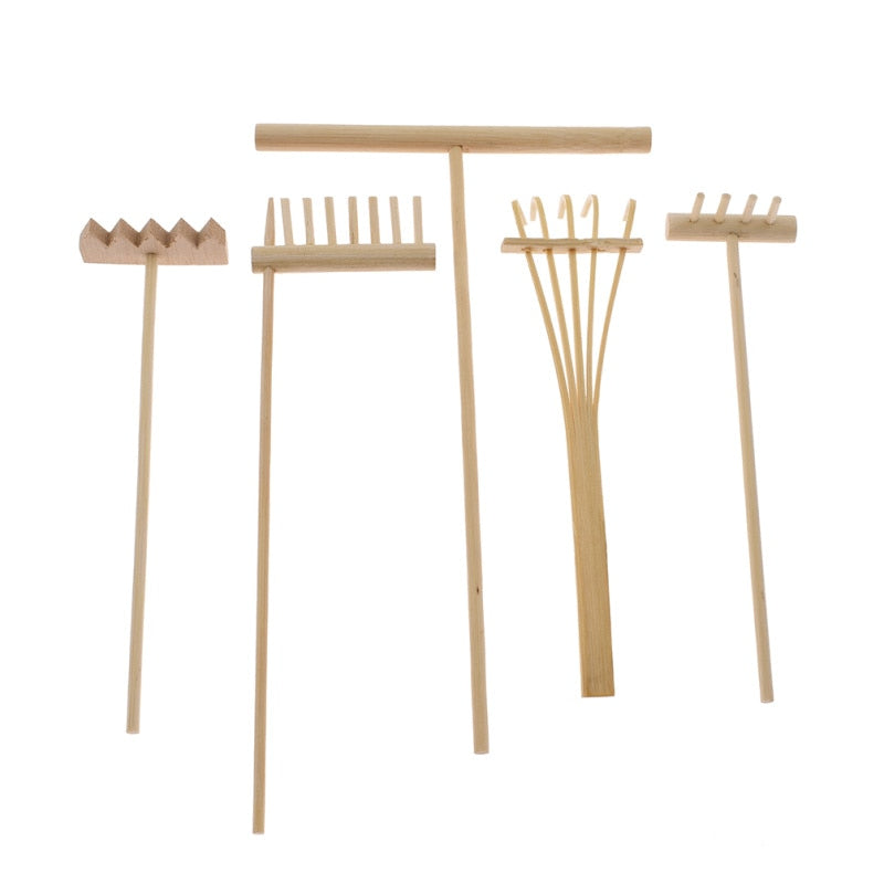 Bamboo Zen Garden Rake Set (5 Pieces) by HitMyNeed