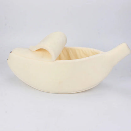 Banana Cat Bed House for Cats and Small Dogs white m-55x20x15cm by HitMyNeed