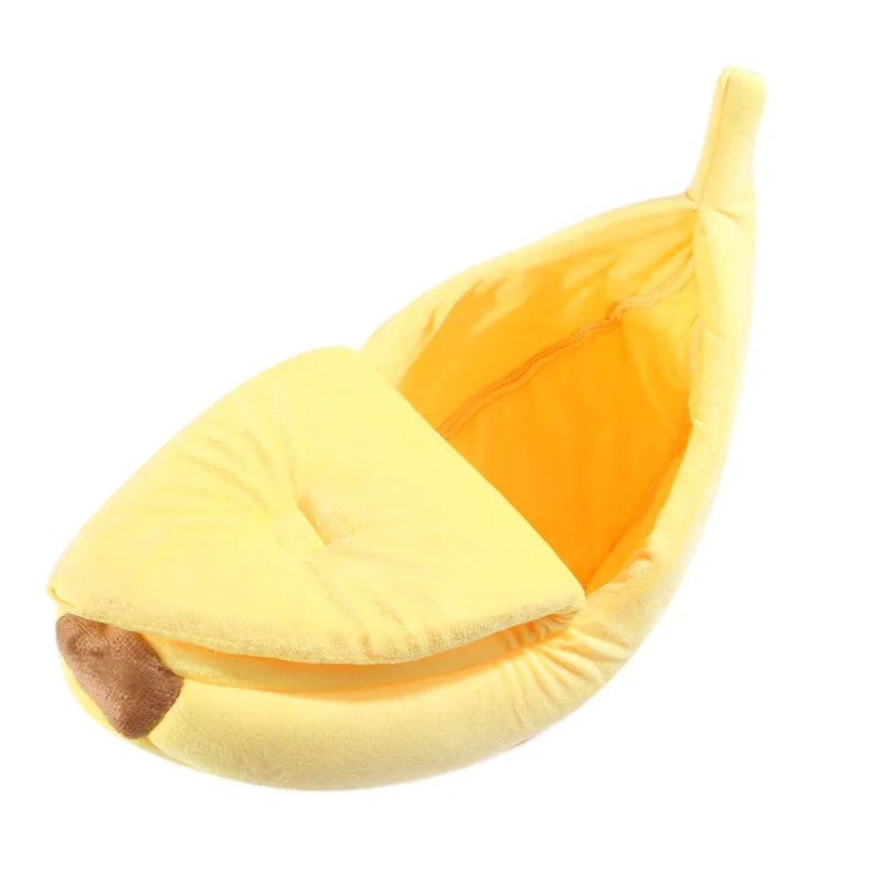 Banana Cat Bed House for Cats and Small Dogs yellow s-40x15x10cm by HitMyNeed