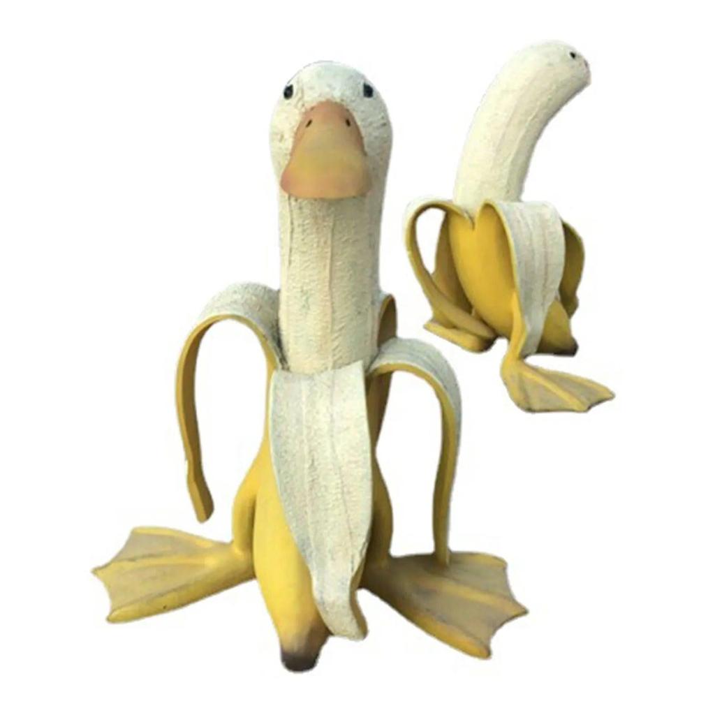 Banana Duck Garden Statue Outdoor Yard Ornament by HitMyNeed