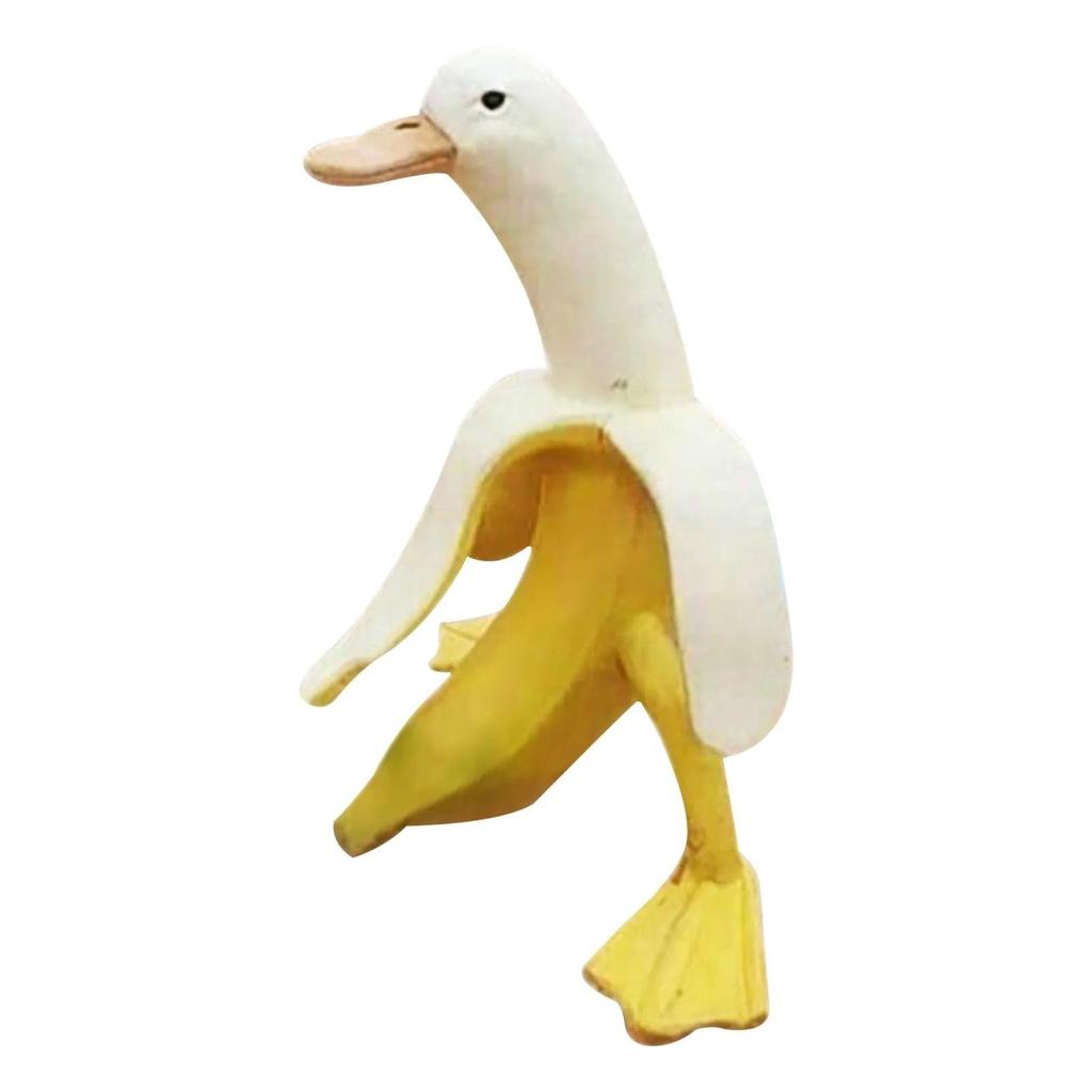 Banana Duck Garden Statue Outdoor Yard Ornament by HitMyNeed