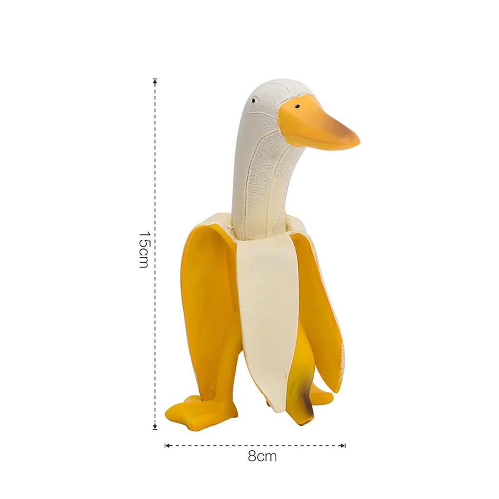 Banana Duck Garden Statue Outdoor Yard Ornament yellow by HitMyNeed