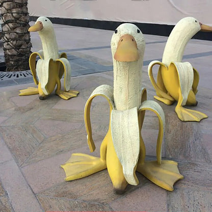 Banana Duck Garden Statue Whimsical Yard Decor by HitMyNeed