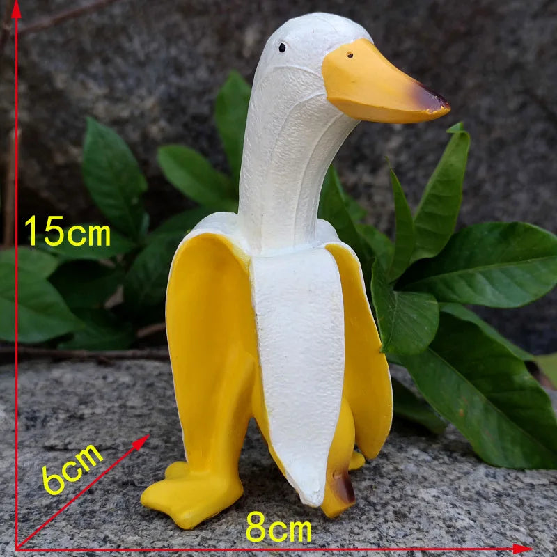 Banana Duck Garden Statue Whimsical Yard Decor by HitMyNeed