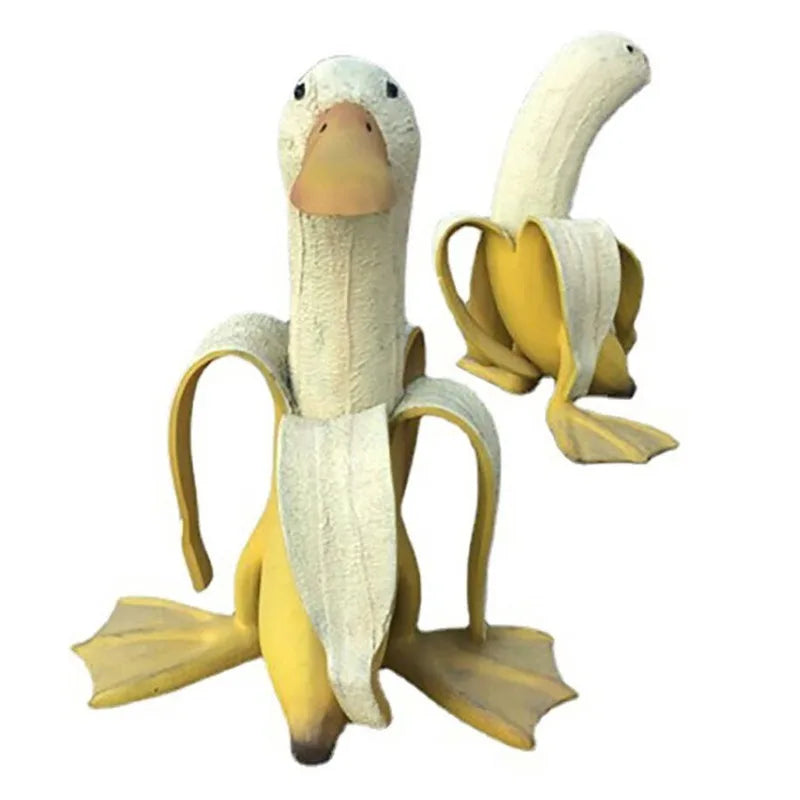 Banana Duck Garden Statue Whimsical Yard Decor by HitMyNeed