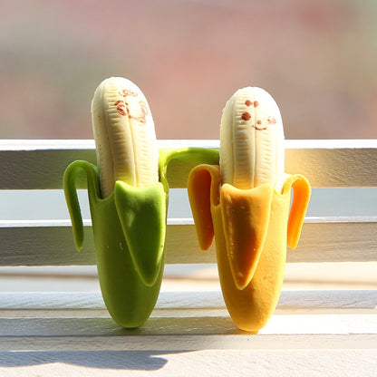 Banana Style Pencil Erasers, Set of 2 by HitMyNeed