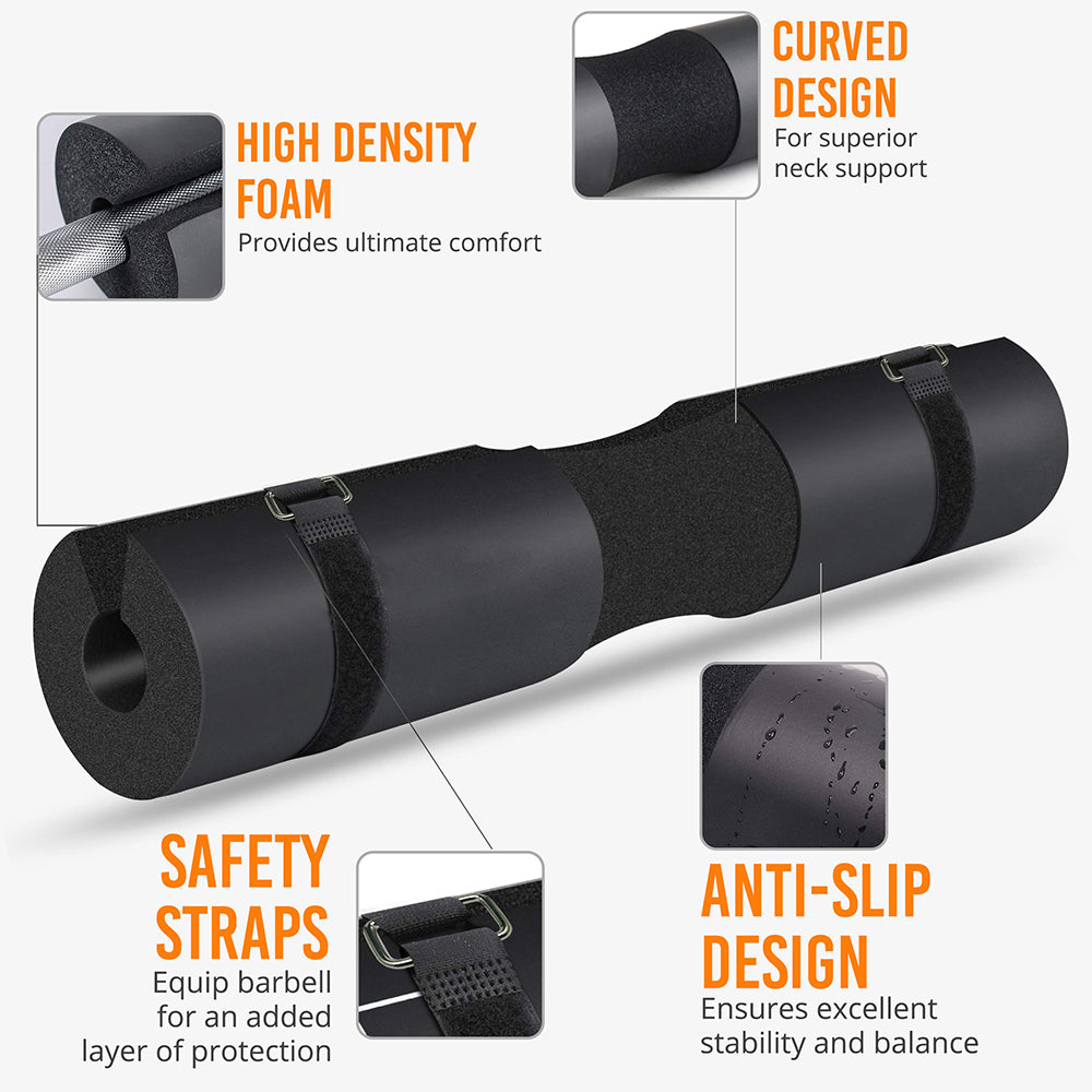Barbell Squat Pad for Standard & Olympic Bars by HitMyNeed