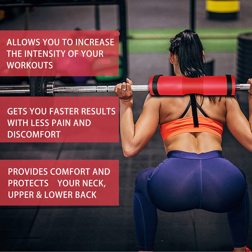 Barbell Squat Pad for Standard & Olympic Bars by HitMyNeed