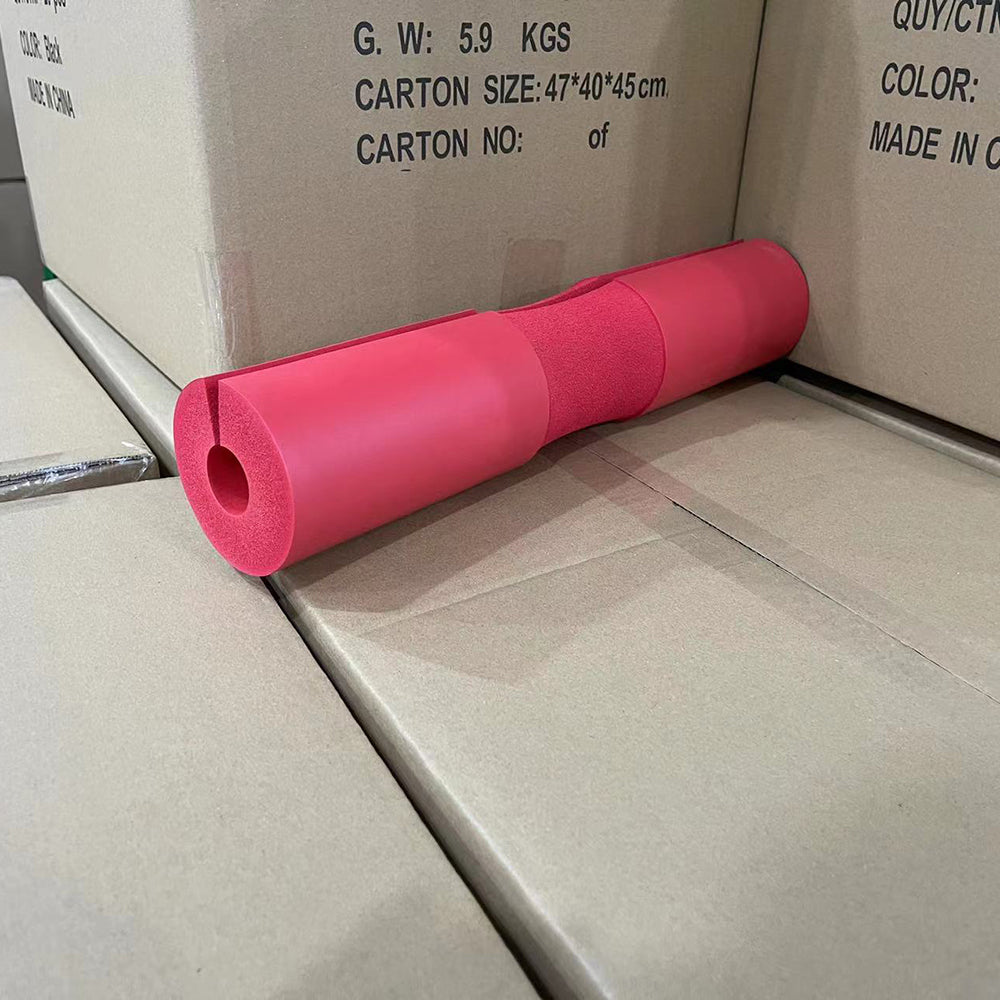 Barbell Squat Pad for Standard & Olympic Bars red-pad by HitMyNeed