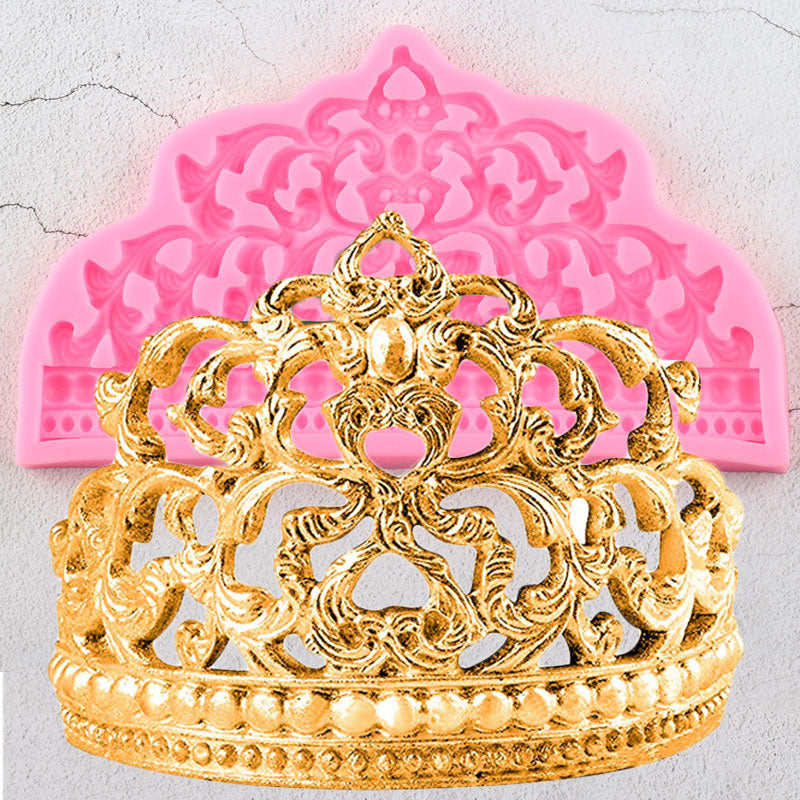 Baroque Crown Silicone Mold for Cake Decorating by HitMyNeed