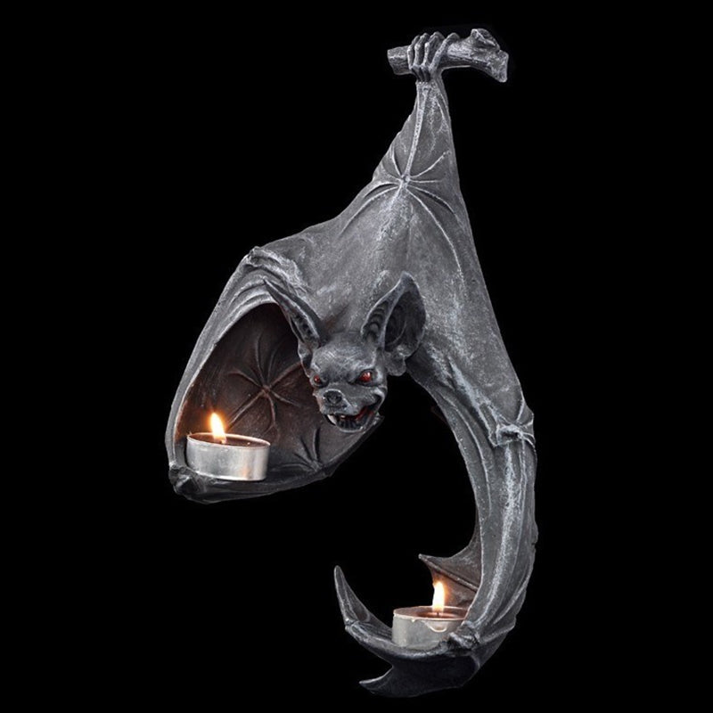 Bat Wall Tealight Holder Sconce Resin Wall Decor by HitMyNeed