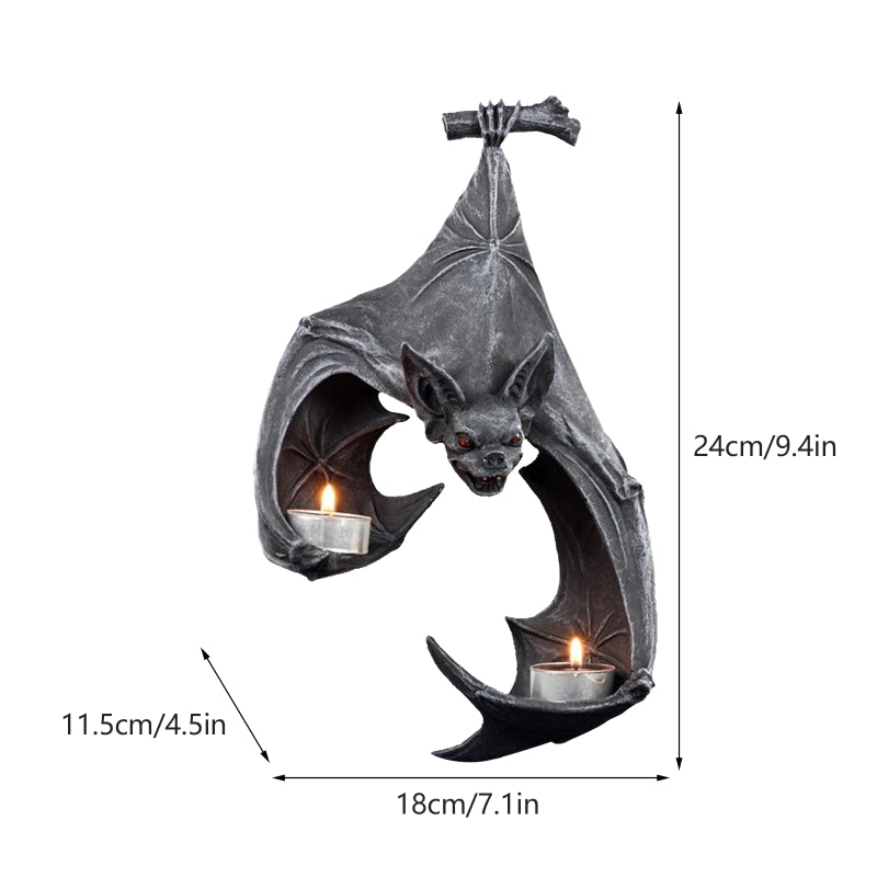 Bat Wall Tealight Holder Sconce Resin Wall Decor by HitMyNeed