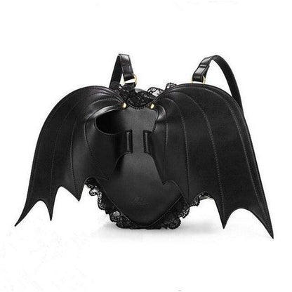 Bat Wings Mini Backpack for Teens black by HitMyNeed