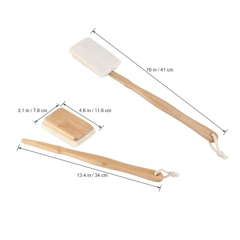 Bath Exfoliating Loofah Brush Set (2 Pack) by HitMyNeed