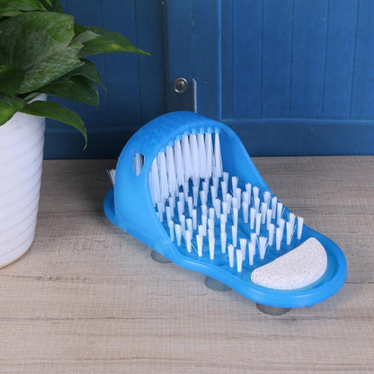 Bath Slippers with Shower Foot Scrubber & Pumice by HitMyNeed
