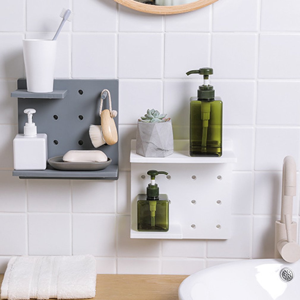 Bathroom Wall Shelf Rack - No-Drill Storage Organizer by HitMyNeed