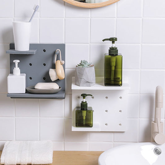 Bathroom Wall Shelf Rack - No-Drill Storage Organizer by HitMyNeed