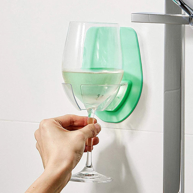 Bathroom Wine Glass Holder Shower Shelf Rack by HitMyNeed