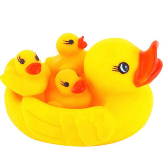 Bathtub Rubber Duckies Squeak Toy Set (4 Pack) by HitMyNeed
