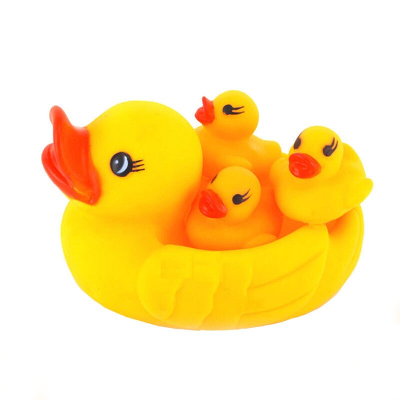 Bathtub Rubber Duckies Squeak Toy Set (4 Pack) by HitMyNeed