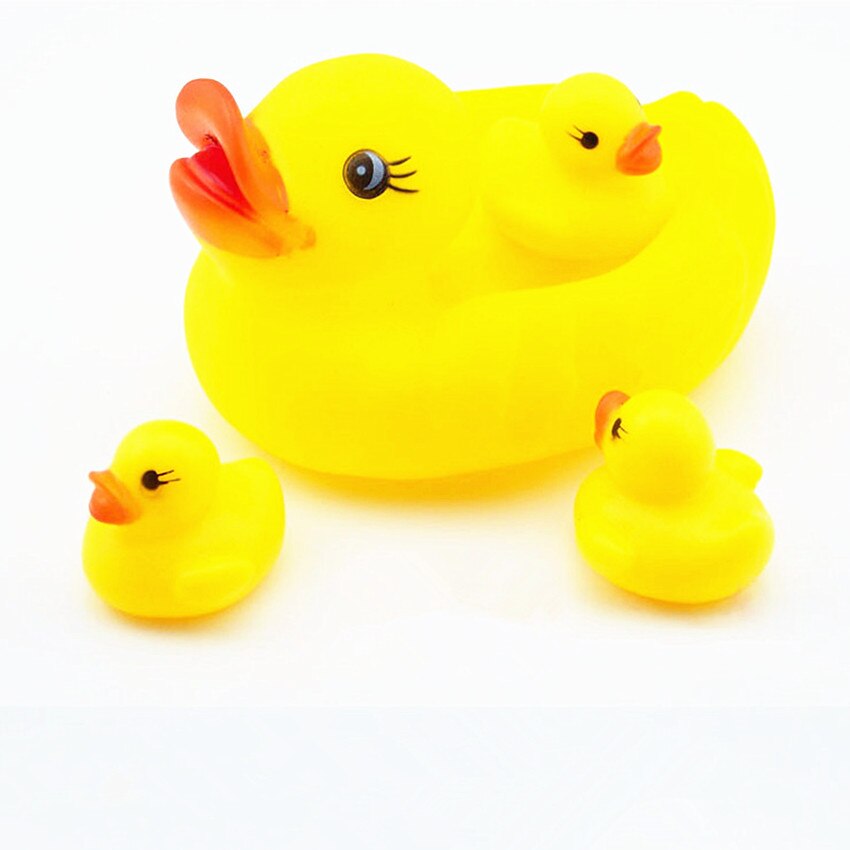 Bathtub Rubber Duckies Squeak Toy Set (4 Pack) by HitMyNeed