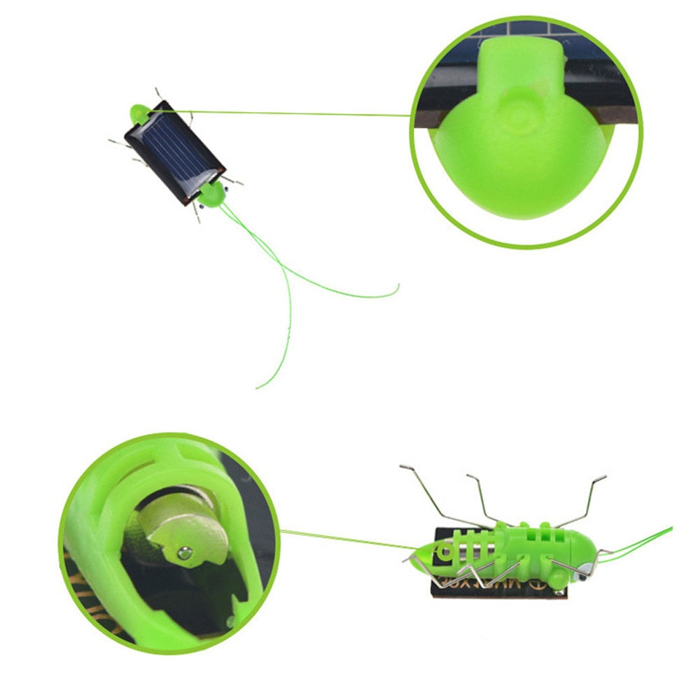 Battery-Free Solar Grasshopper Bug Toy by HitMyNeed