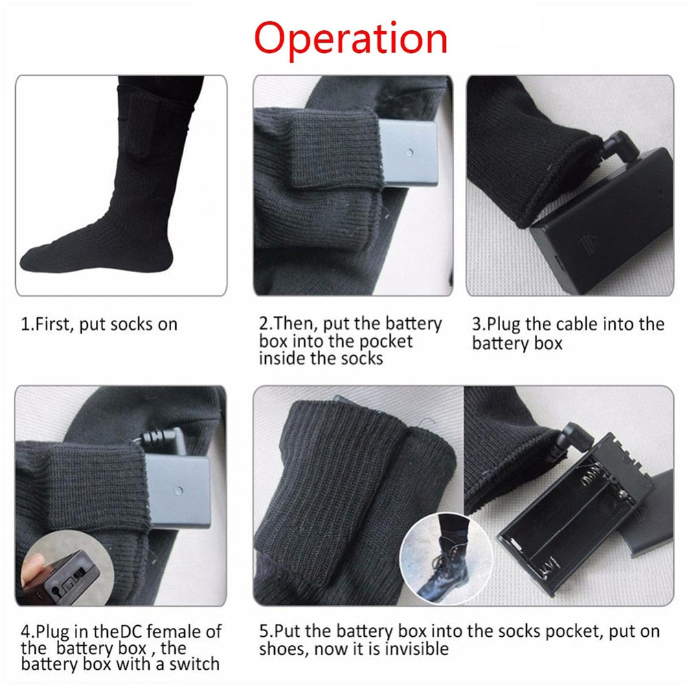 Battery Heated Socks with Foot Warmers by HitMyNeed