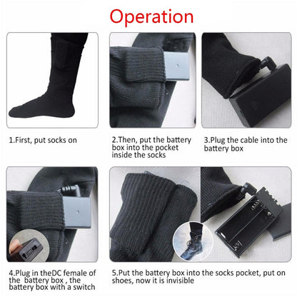 Battery Heated Socks with Foot Warmers by HitMyNeed
