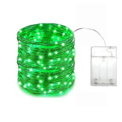 Battery LED Copper Wire Fairy Lights for Decor green 1m by HitMyNeed