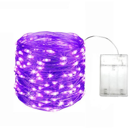 Battery LED Copper Wire Fairy Lights for Decor purple 3m by HitMyNeed
