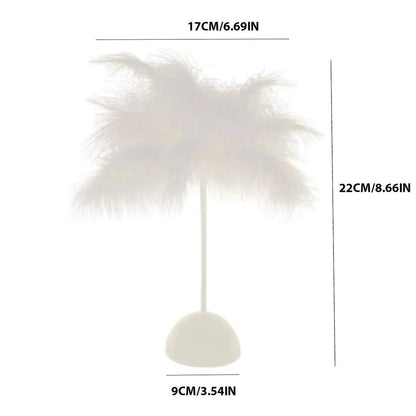 Battery LED Feather Table Night Light with Smart Sensor by HitMyNeed