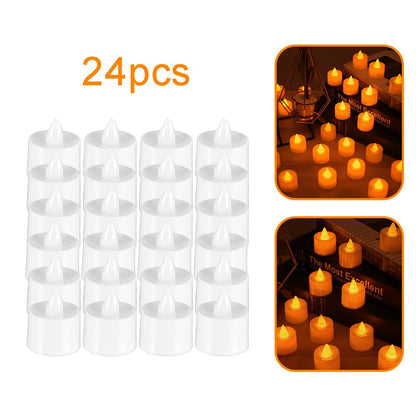 Battery LED Tea Lights Candles, 24 Pack by HitMyNeed