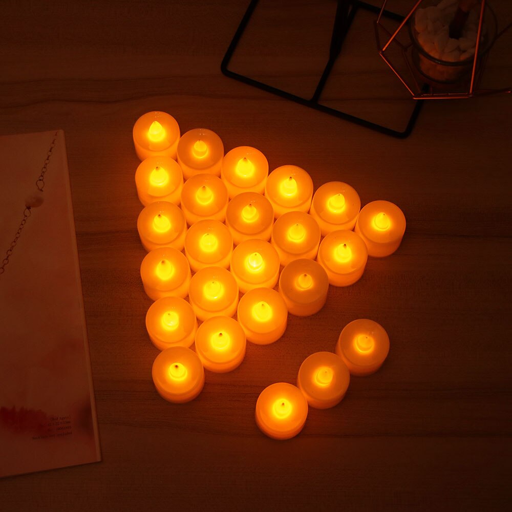 Battery LED Tea Lights Candles, 24 Pack by HitMyNeed