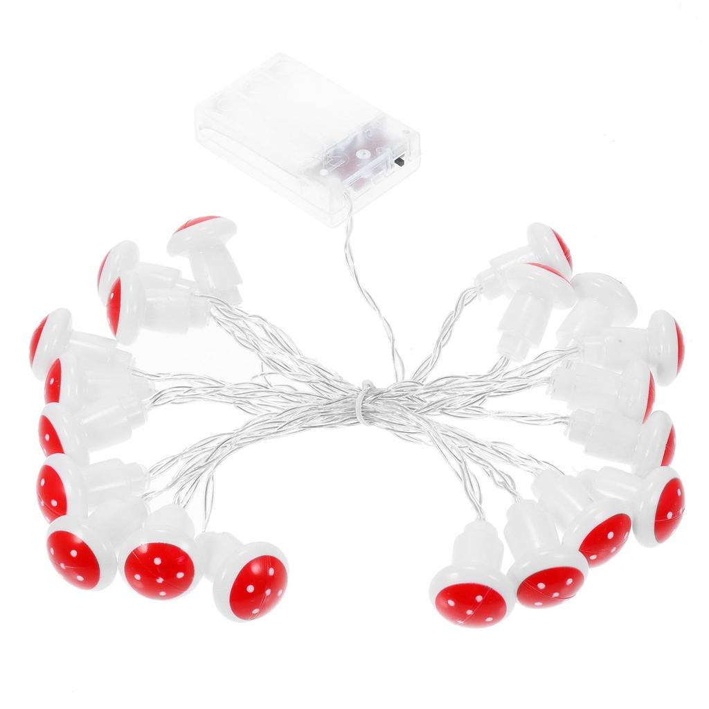 Battery Mushroom String Lights, 20 LED, 2m Warm White by HitMyNeed