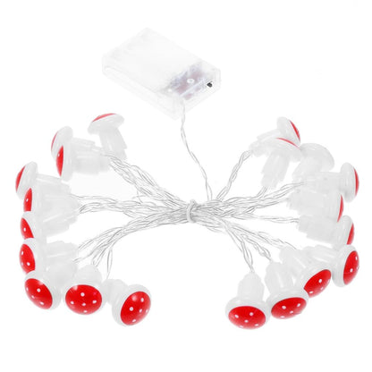 Battery Mushroom String Lights, 20 LED, 2m Warm White by HitMyNeed