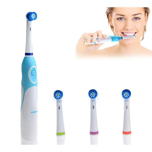 Battery Operated Electric Toothbrush with 4 Heads by HitMyNeed
