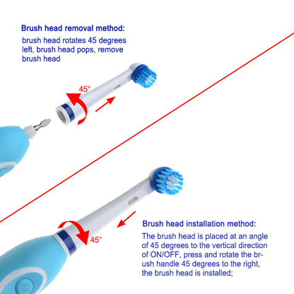 Battery Operated Electric Toothbrush with 4 Heads by HitMyNeed