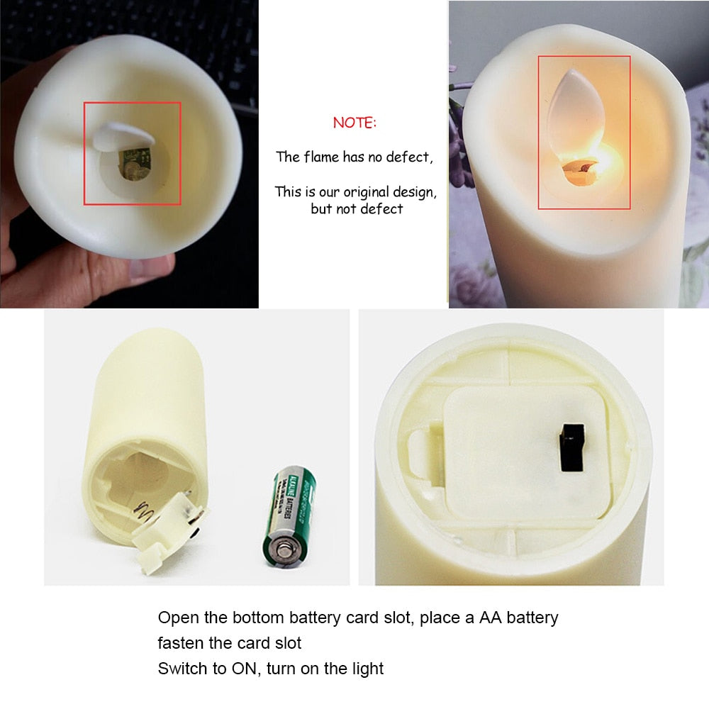 Battery Operated Flameless LED Pillar Candle by HitMyNeed