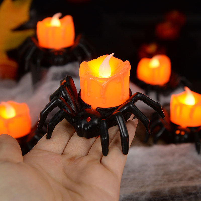 Battery Operated Spider Halloween Tealight Candle by HitMyNeed