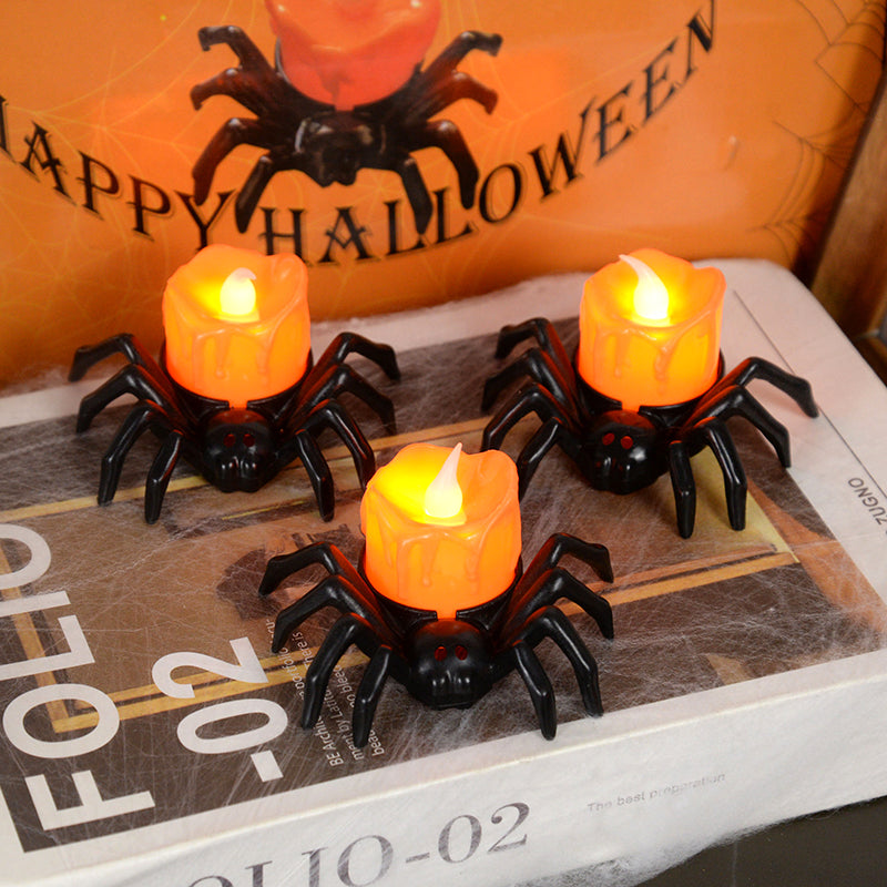 Battery Operated Spider Halloween Tealight Candle by HitMyNeed
