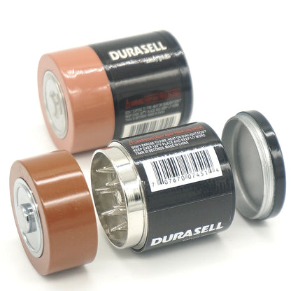 Battery Shape Metal Herb Grinder 44mm Zinc Alloy by HitMyNeed