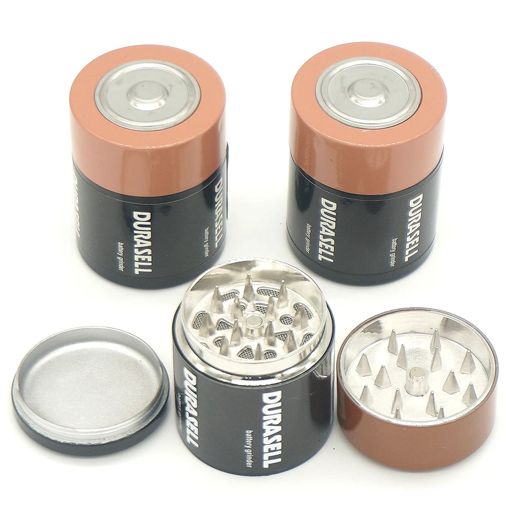Battery Shape Metal Herb Grinder 44mm Zinc Alloy by HitMyNeed